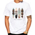 Men's Crew Neck Short Sleeve California Beach Scenery Print Tee Shirts